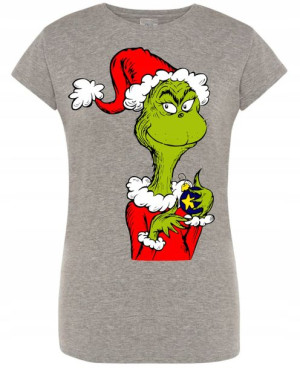 T-Shirt damski nadruk Grinch Święta R.S