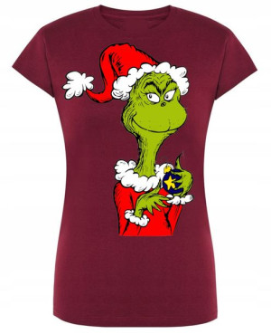 T-Shirt damski nadruk Grinch Święta R.XL