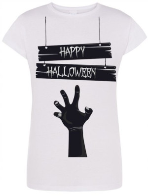 T-Shirt damski nadruk Happy Halloween Rozm.S