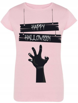 T-Shirt damski nadruk Happy Halloween Rozm.S