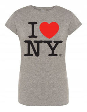 T-Shirt damski nadruk I love New York Kocham r.XXL