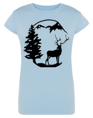 T-Shirt damski nadruk JELEŃ GÓRY R.M