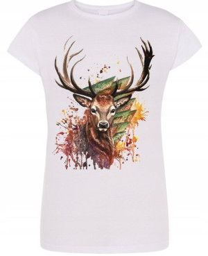T-Shirt damski nadruk Jeleń R.L