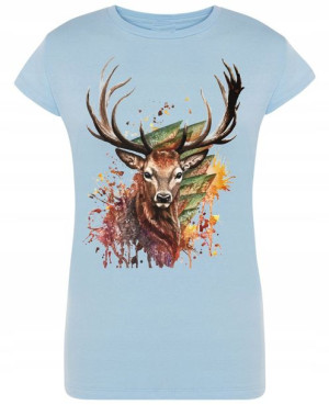 T-Shirt damski nadruk Jeleń R.S