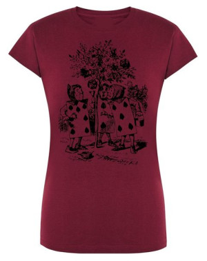 T-Shirt damski nadruk Karty Alicja w Krainie r.M