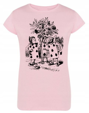 T-Shirt damski nadruk Karty Alicja w Krainie r.S