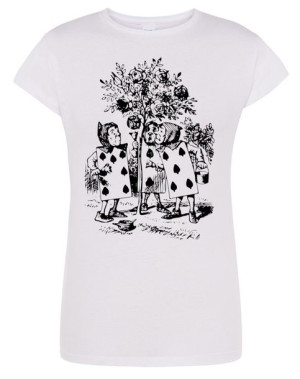 T-Shirt damski nadruk Karty Alicja w Krainie r.XXL