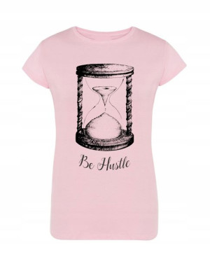 T-Shirt damski nadruk klepsydra Be hustle r.XXL