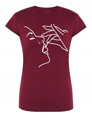 T-Shirt damski nadruk KOBIETA TWARZ r.M