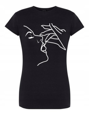 T-Shirt damski nadruk KOBIETA TWARZ r.M