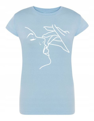 T-Shirt damski nadruk KOBIETA TWARZ r.S