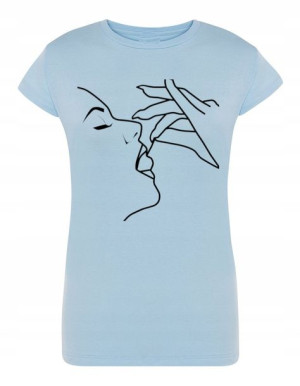 T-Shirt damski nadruk KOBIETA TWARZ r.S