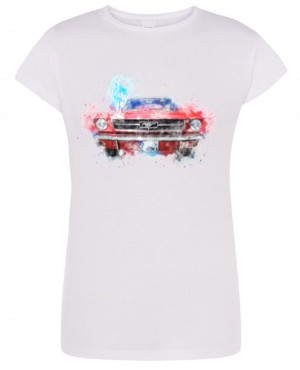 T-Shirt damski nadruk kolorowy MUSTANG r.M