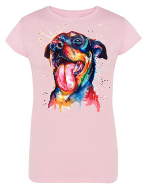 T-Shirt damski nadruk kolorowy ROTTWEILER r.L