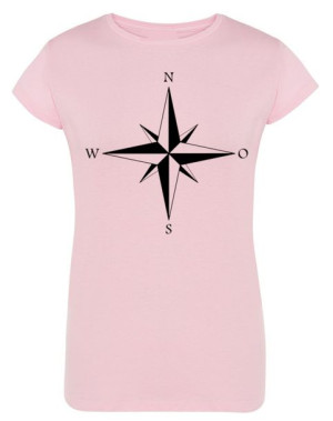 T-Shirt damski nadruk Kompas Kierunki R.M