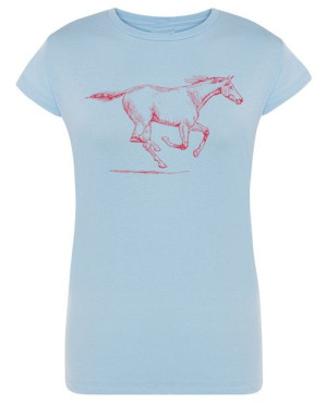T-Shirt damski nadruk KOŃ galop Rozm.L