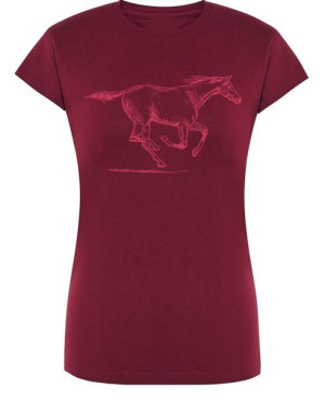 T-Shirt damski nadruk KOŃ galop Rozm.L