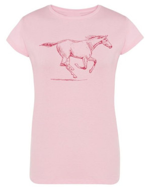 T-Shirt damski nadruk KOŃ galop Rozm.M