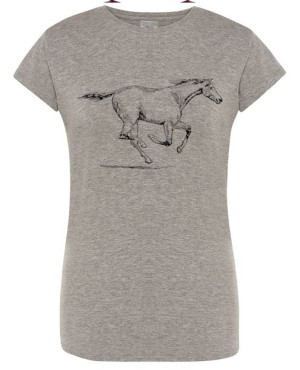 T-Shirt damski nadruk KOŃ galop Rozm.XL