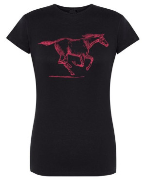 T-Shirt damski nadruk KOŃ galop Rozm.XXL