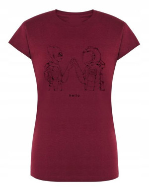 T-Shirt damski nadruk KOSMITA SPOTKANIE r.XL