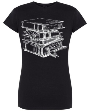 T-Shirt damski nadruk Książki R.L
