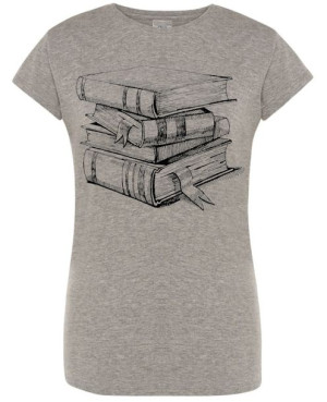T-Shirt damski nadruk Książki R.L