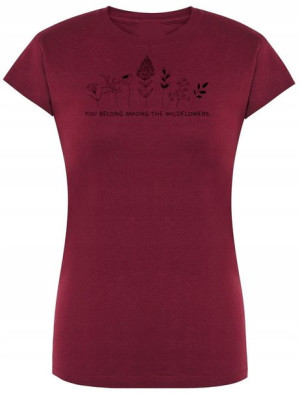 T-Shirt damski nadruk KWIATKI KWIATY r.S