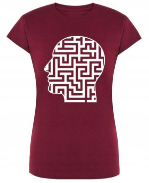 T-Shirt damski nadruk Labirynt Głowa r.L