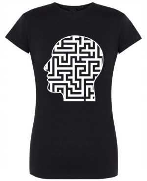 T-Shirt damski nadruk Labirynt Głowa r.M