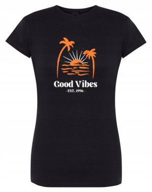 T-Shirt damski nadruk LATO Good Vibes r.S