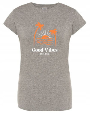 T-Shirt damski nadruk LATO Good Vibes r.XL