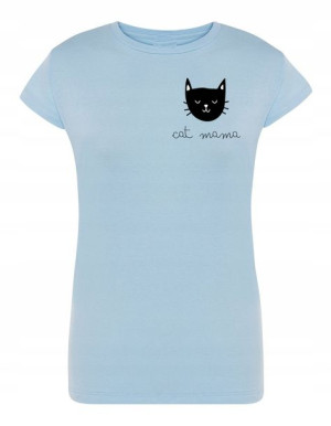T-Shirt damski nadruk logo Kocia Mama c.L