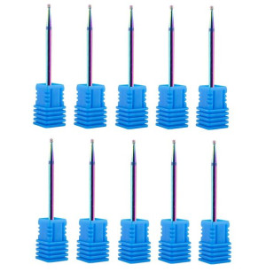 Frez diamentowy FRD720-5T kulka 1,6mm rainbow 10 sztuk
