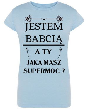 T-Shirt damski nadruk maska gazowa r.L