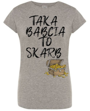 T-Shirt damski nadruk maska gazowa r.L
