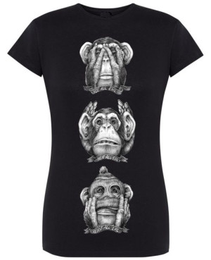 T-Shirt damski nadruk Małpa R.XXL
