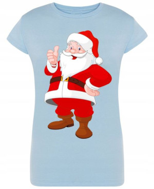 T-Shirt damski nadruk Mikołaj Boże Narodzenie S