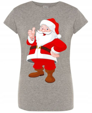 T-Shirt damski nadruk Mikołaj Boże Narodzenie XXL