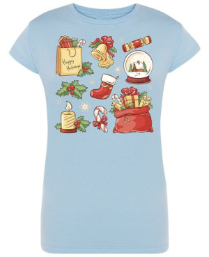 T-Shirt damski nadruk Mikołaj R.XXL