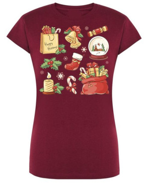 T-Shirt damski nadruk Mikołaj R.XXL