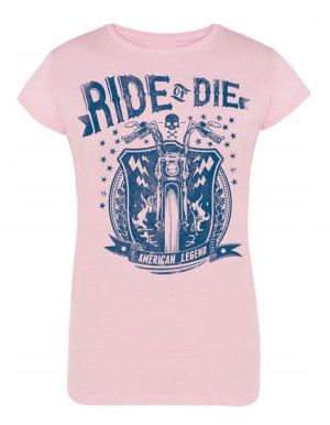 T-Shirt damski nadruk MOTOCYKL Ride or Die r. XXL