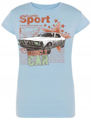 T-Shirt damski nadruk Muscle Car Rozm.M