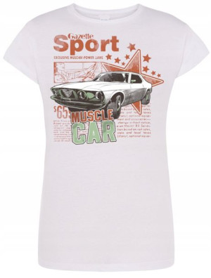 T-Shirt damski nadruk Muscle Car Rozm.XL