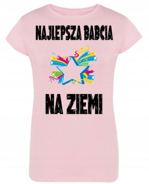 T-Shirt damski nadruk Najlepsza Babcia r.S