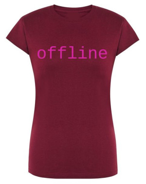 T-Shirt damski nadruk napis OFFLINE R.M