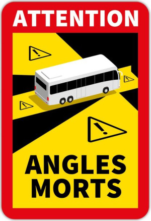 Naklejka Angles Morts Martwe pola BUS 17x25, 25szt