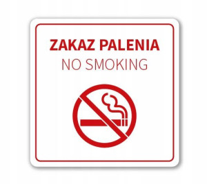ZAKAZ PALENIA naklejka 100x100mm