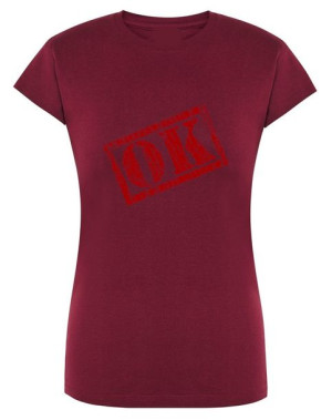T-Shirt damski nadruk napis OK Rozm.XL