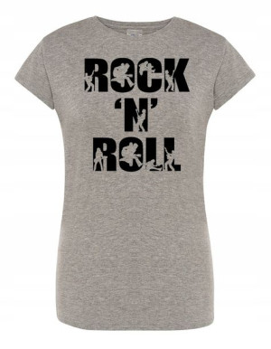 T-Shirt damski nadruk napis Rock’n Roll r.L